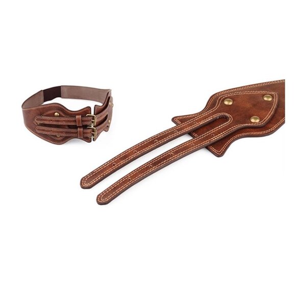 Obi Belt Vintage PU Leather Elastic Wide Waist Belt